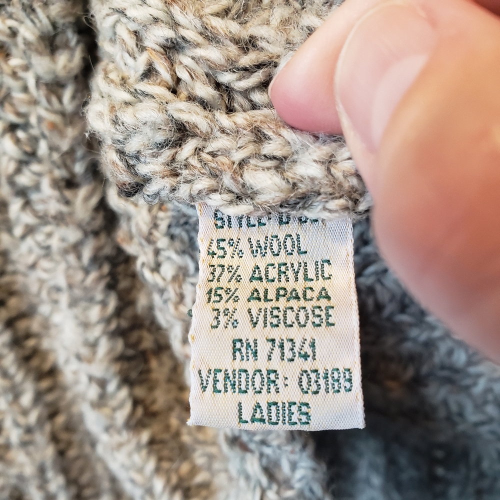 L.L. Bean Women's Textured Knit Cardigan - Gray - Picture 4 of 6